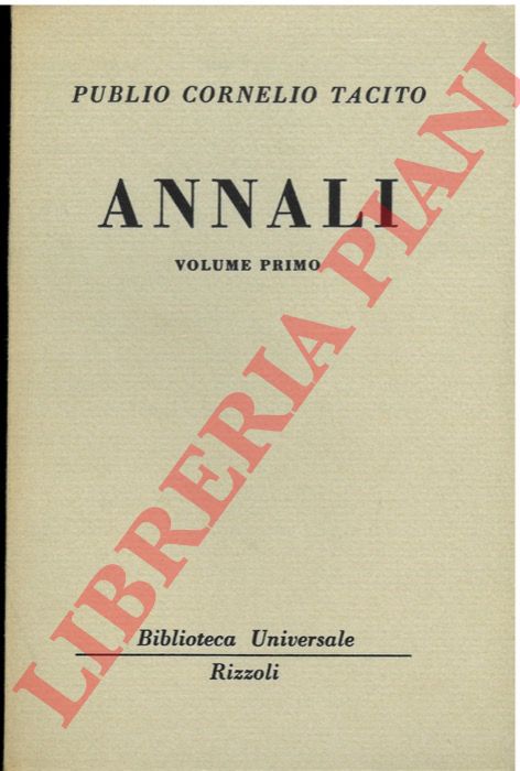 TACITO Publio Cornelio - - Annali.