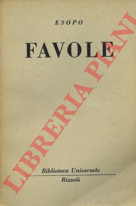 ESOPO - - Favole.