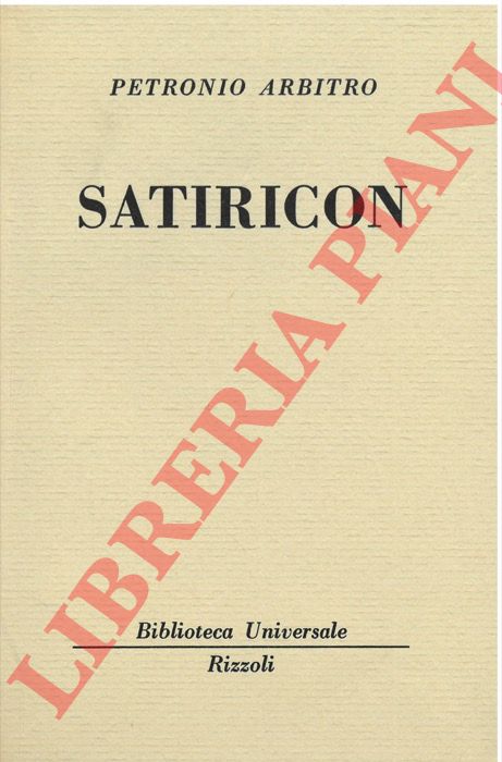 PETRONIO Arbitro - - Satiricon.