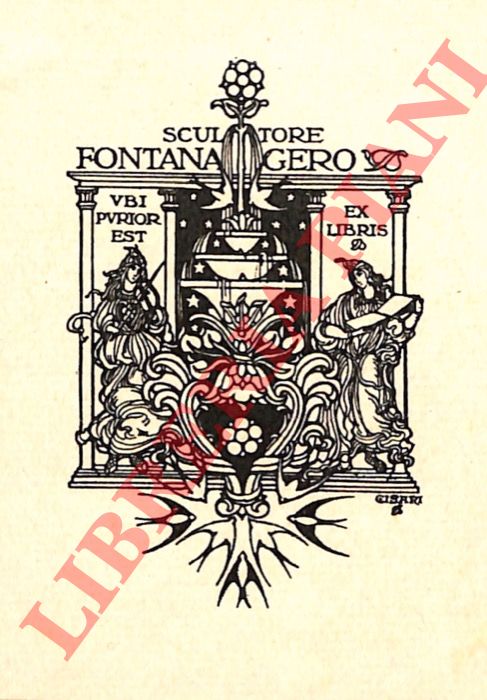 CISARI Giulio - - Ex libris Scultore Fontana Gero.