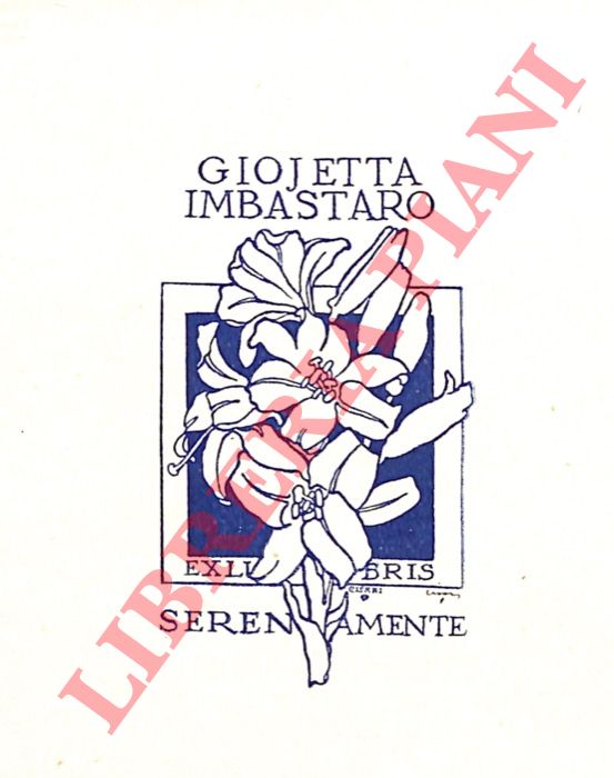 CISARI Giulio - - Ex libris Giojetta Imbastaro.