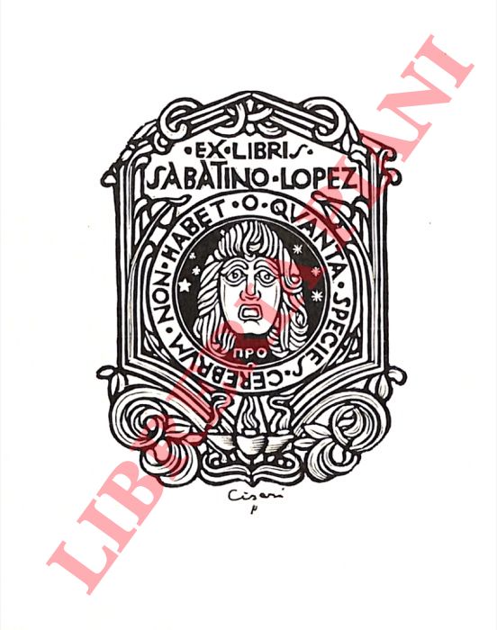 CISARI Giulio - - Ex libris Sabatino Lopez.