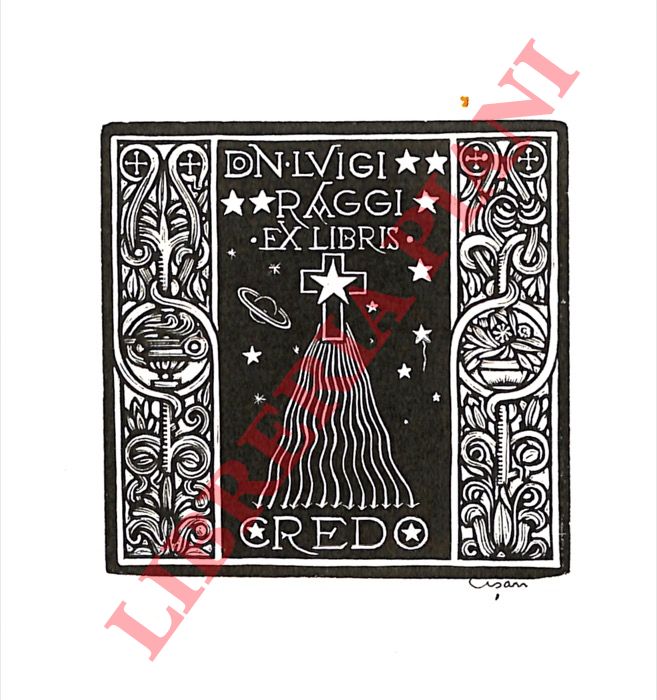 CISARI Giulio - - Ex libris Don Luigi Raggi.