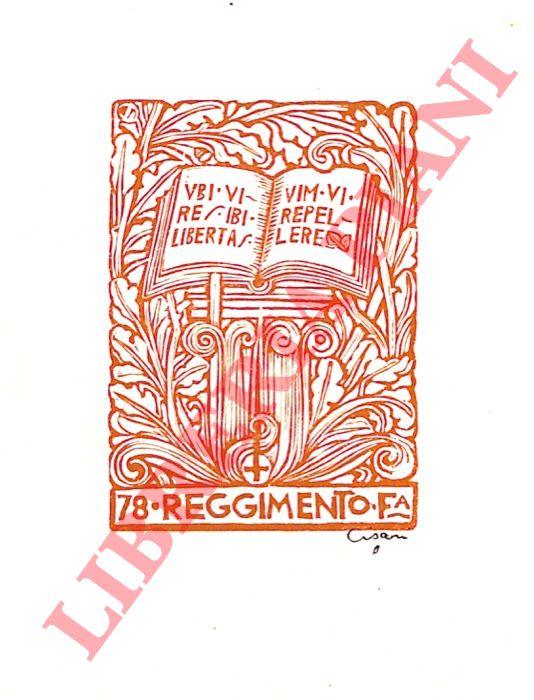 CISARI Giulio - - Ex libris 78 reggimento Fan.