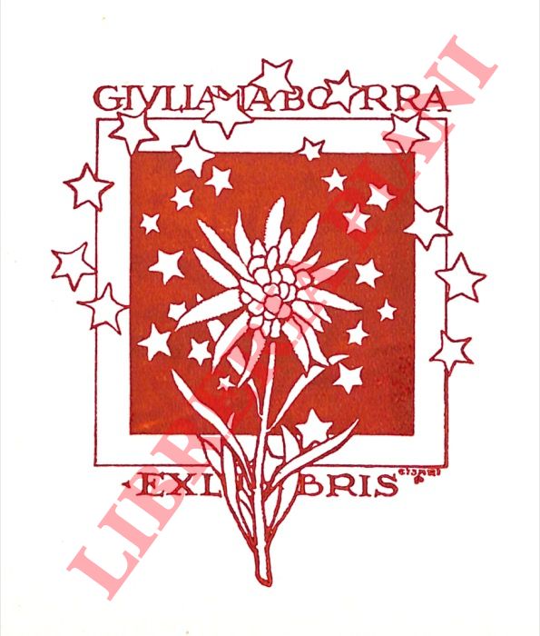 CISARI Giulio - - Ex libris Giuliana Borra. Floreale.