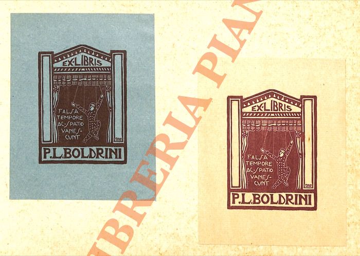 SERVOLINI Luigi - - Ex libris P.L. Boldrini.