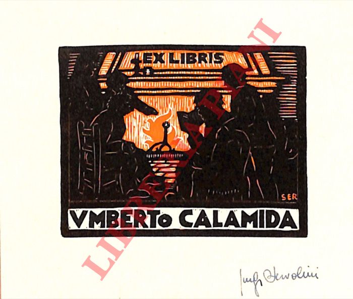 SERVOLINI Luigi - - Ex libris Umberto Calamida.