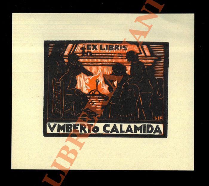 SERVOLINI Luigi - - Ex libris Umberto Calamida.