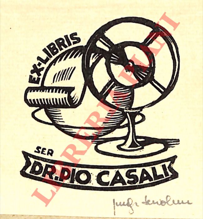 SERVOLINI Luigi - - Ex libris Dr Pio Casali.