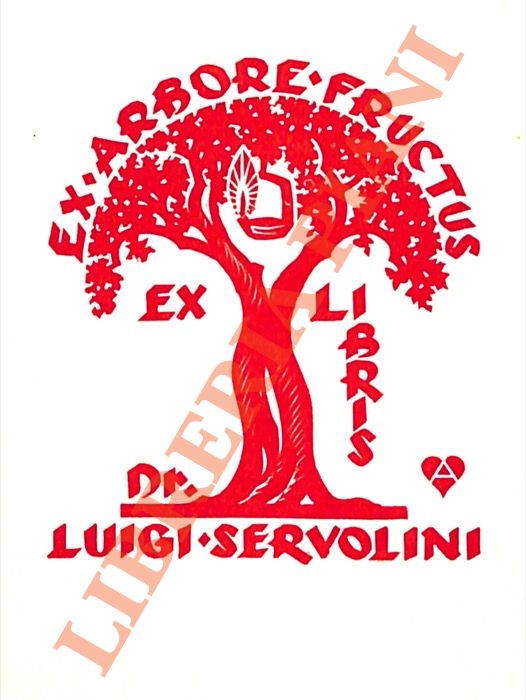 SERVOLINI Luigi - - Ex libris Dr. Luigi Servolini.