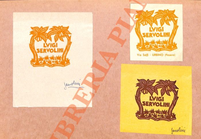 SERVOLINI Luigi - - Ex libris Luigi Servolini.