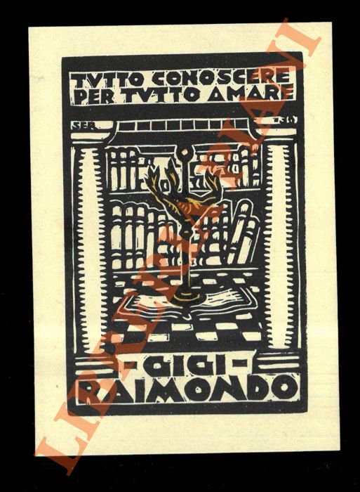 SERVOLINI Luigi - - Ex libris Gigi Raimondo.