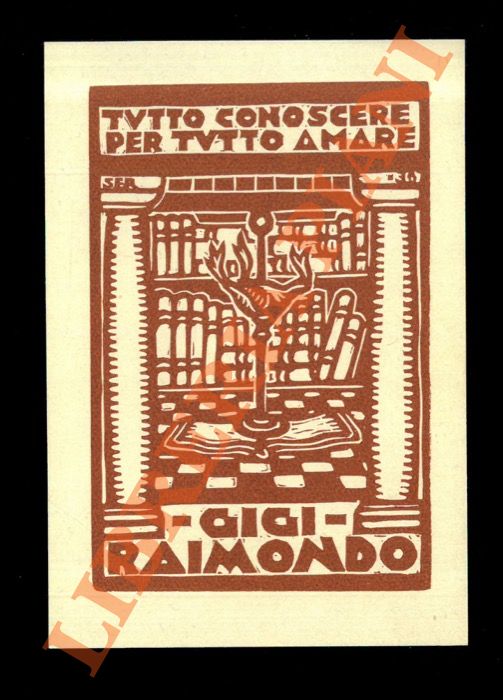 SERVOLINI Luigi - - Ex libris Gigi Raimondo.