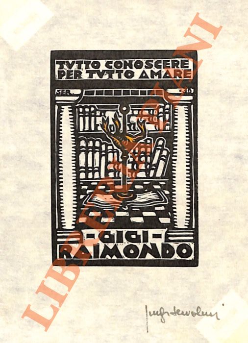 SERVOLINI Luigi - - Ex libris Gigi Raimondo.