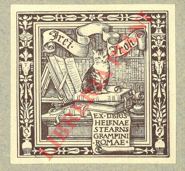 BALLARINI Ernesto - - Ex libris Helenae Stearns Grampini, Romae.