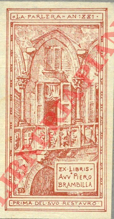 BELTRAMI Luca - - Ex libris Avv. Piero Brambilla.