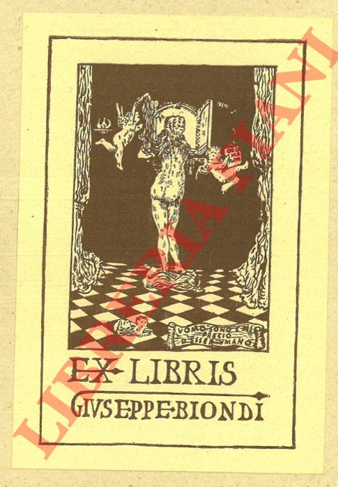 BIONDI Giuseppe - - Ex libris Giuseppe Biondi.
