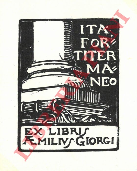 BOCCOLARI Benito - - Ex libris Aemilius Giorgi.