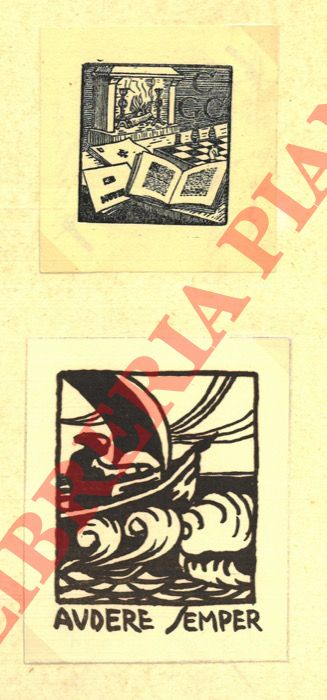 BOCCOLARI Benito - - Ex libris senza nome: imbarcazione a vela.