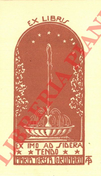 BORDONI TALLI Angela - - Ex libris Maria Teresa Coronaro.