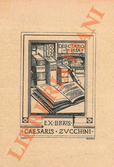 - - Ex libris Caesaris Zucchini.