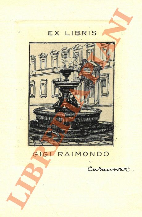 CASANOVA Carlo - - Ex libris Gigi Raimondo.