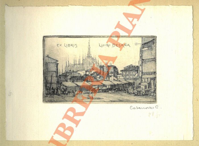 CASANOVA Carlo - - Ex libris Luigi Besana.
