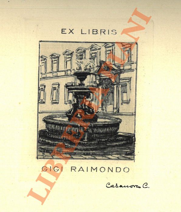 CASANOVA Carlo - - Ex libris Gigi Raimondo.