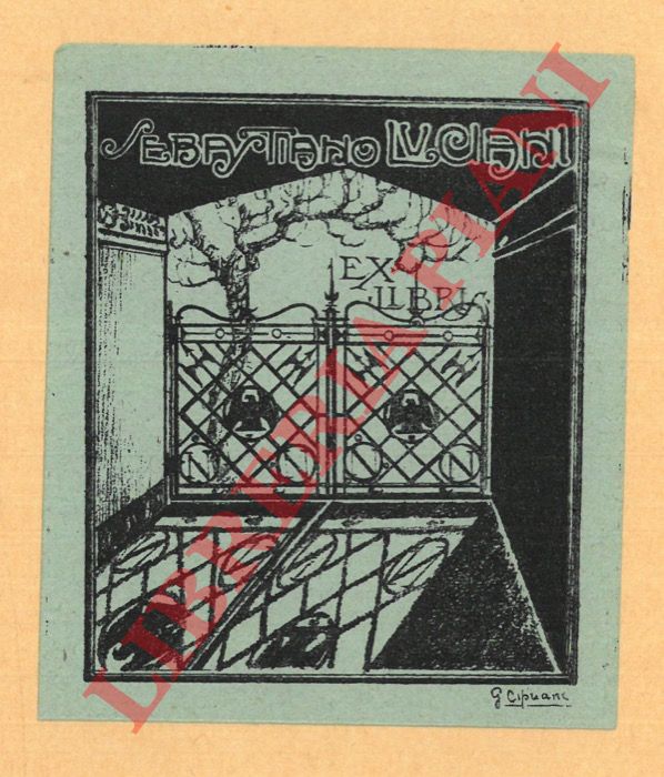 CIPRIANI Gino - - Ex libris Sebastiano Luciani.