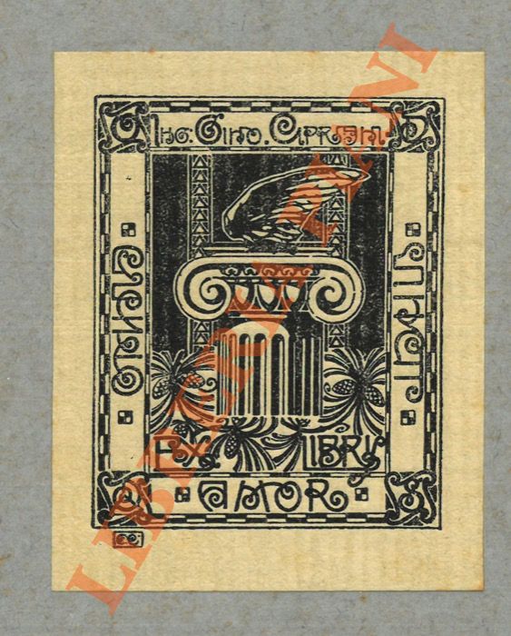 CIPRIANI Gino - - Ex libris Ing. Gino Cipriani.