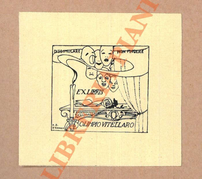 D'ANNA Anna Beatrice - - Ex libris Olimpio Vitellaro.