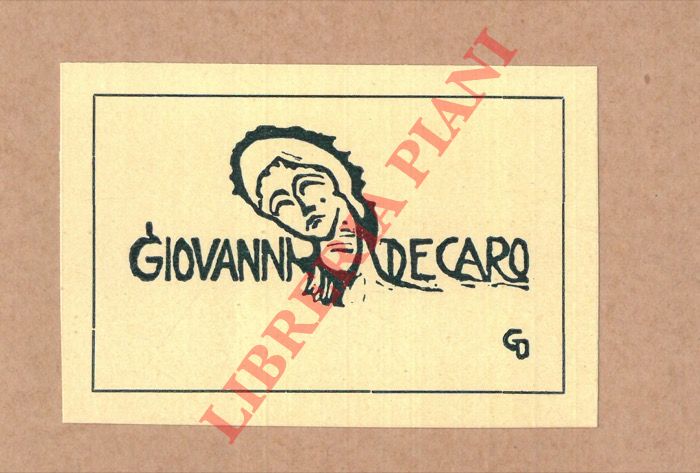 DE CARO Giovanni - - Ex libris Giovanni De Caro.