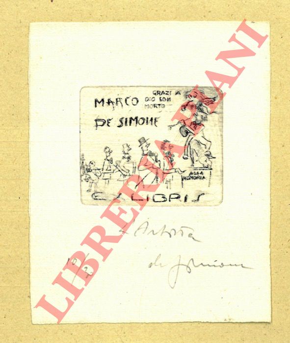 DE SIMONE Marco - - Ex libris Marco De Simone.