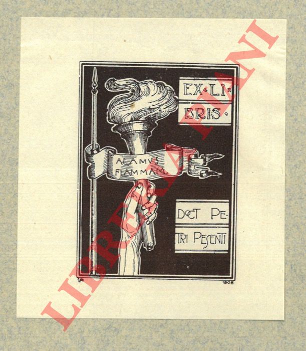 ANGELINI Luigi - - Ex libris Doct. Petri Pesenti.
