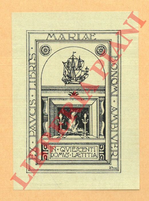 ANGELINI Luigi - - Ex libris Mariae Bonomi Ambiveri.