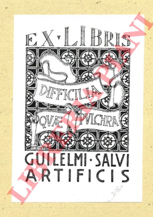 ANGELINI Luigi - - Ex libris Guilelmi Salvi Artificis.