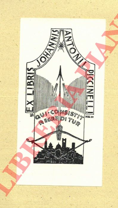ANGELINI Luigi - - Ex libris Johannis Antonii Piccinelli.