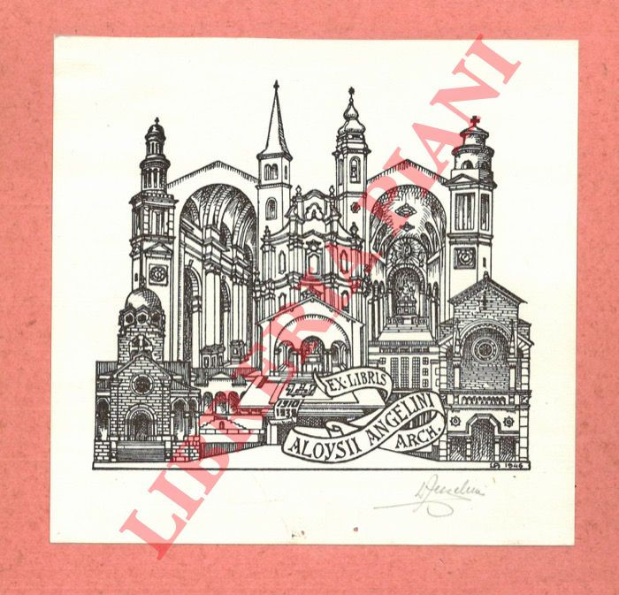 ANGELINI Luigi - - Ex libris Aloysii Angelini Arch.