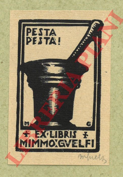 GUELFI Mimmo - - Ex libris Mimmo Guelfi.