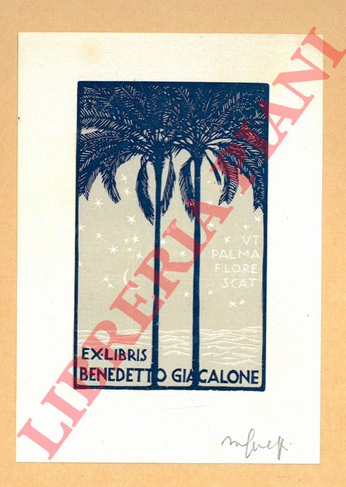 GUELFI Mimmo - - Ex libris Benedetto Giacalone.