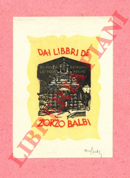 GUELFI Mimmo - - Ex libris Zorzo Balbi.