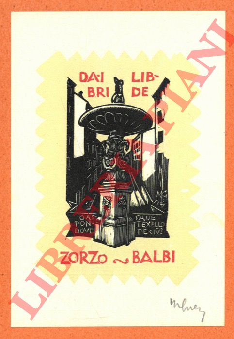 GUELFI Mimmo - - Ex libris Zorzo Balbi.