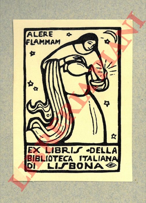 GAMBA Francesco - - Ex libris della Biblioteca italiana di Lisbona.