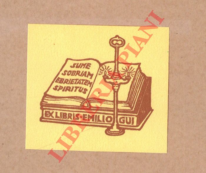 GAMBA Francesco - - Ex libris Emilio Gui.