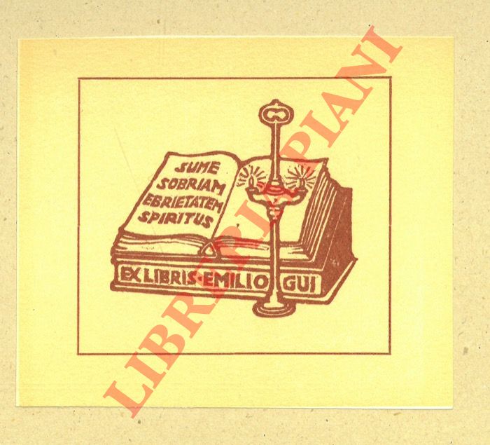 GAMBA Francesco - - Ex libris Emilio Gui.