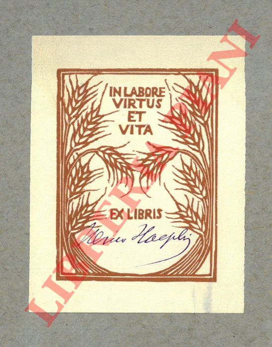 GAMBA Francesco - - Ex libris Ulrico Hoepli.