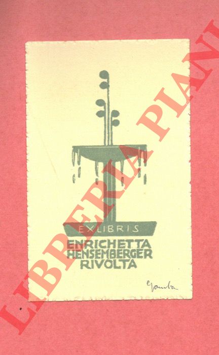GAMBA Francesco - - Ex libris Enrichetta Hensembeger Rivolta.