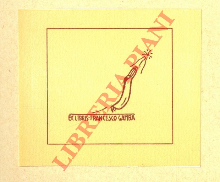 GAMBA Francesco - - Ex libris Francesco Gamba.