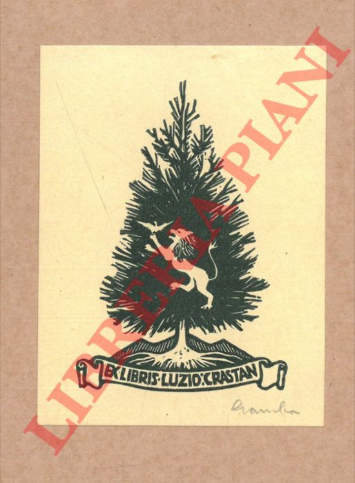 GAMBA Francesco - - Ex libris Luzio Crastan.