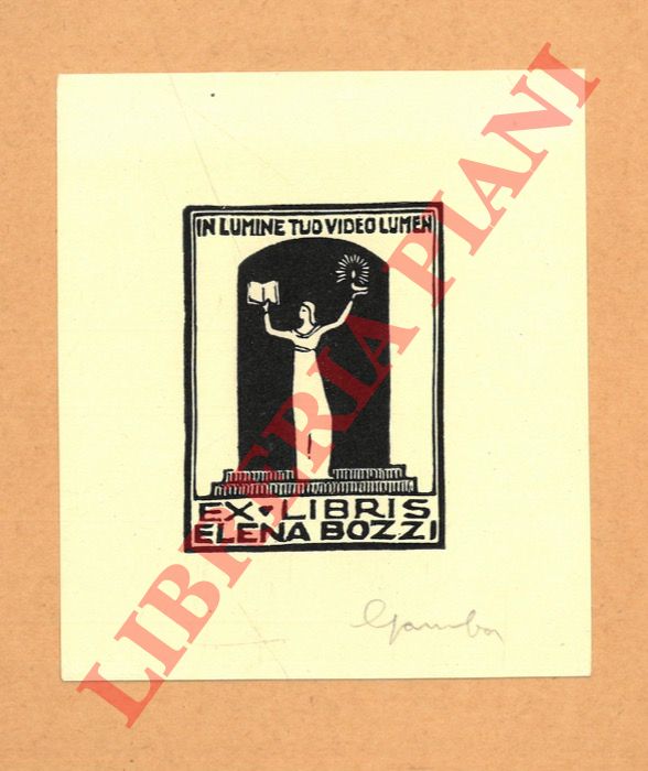 GAMBA Francesco - - Ex libris Elena Bozzi.